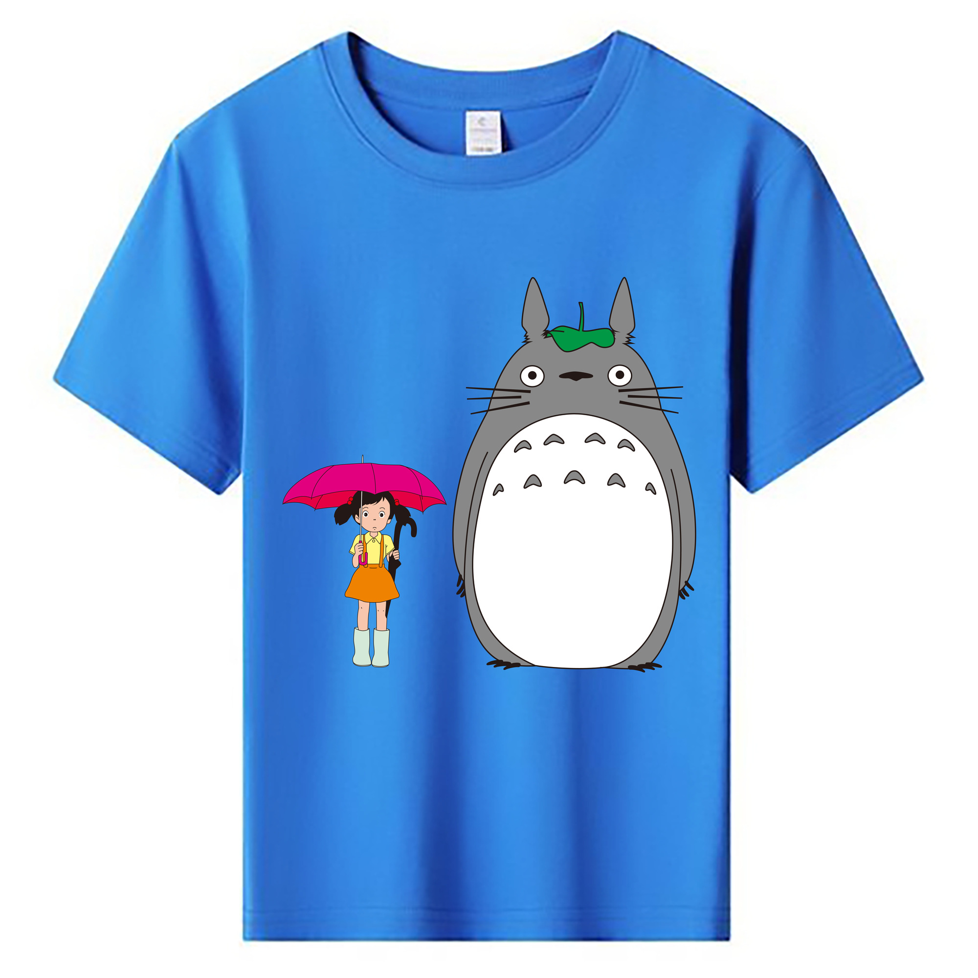 （画像用） となりのトトロ 草壁メイ 草壁サツキ My Neighbor Totoro Satsuki Kusakabe Mei Kusakabe 綿100％キッズTシャツ（フロントプリント）